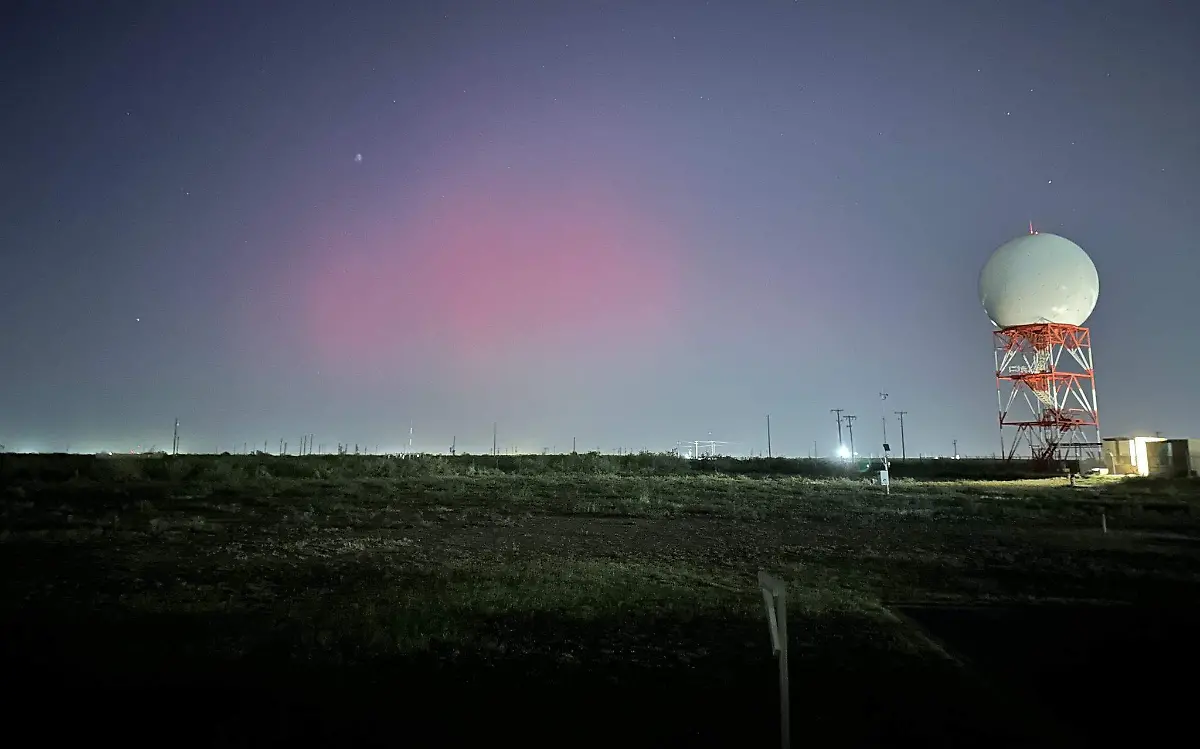 La aurora boreal fue visible en Tamaulipas, Texas y en Nuevo León Facebook